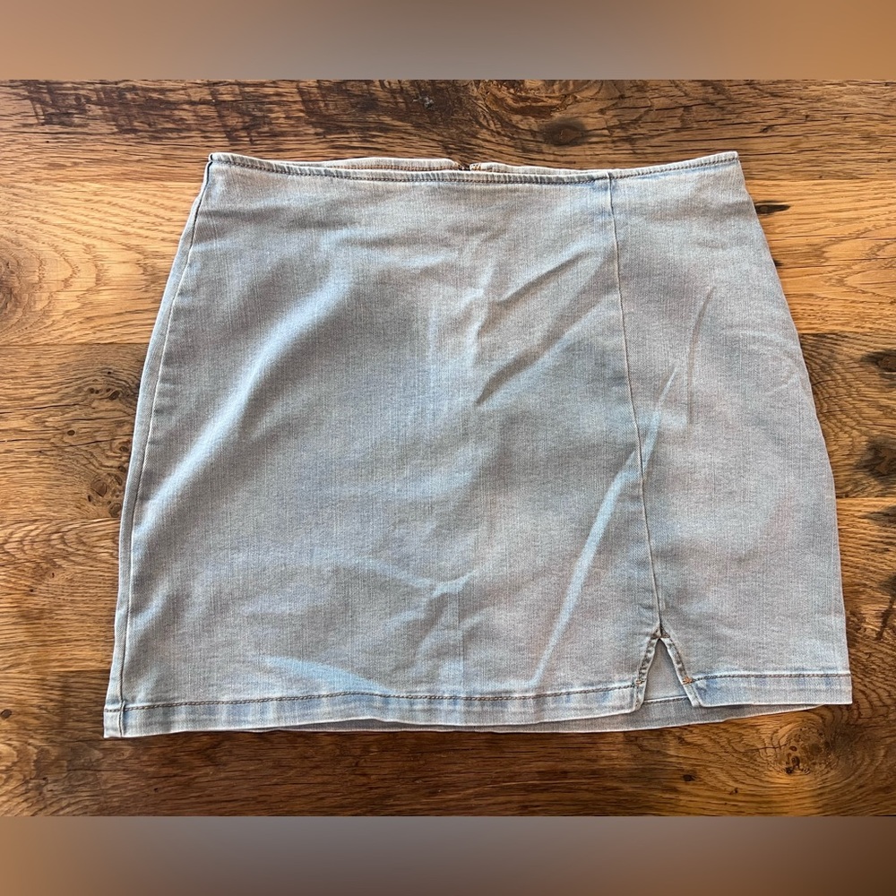 Wild Fable Light Blue Jean Mini Skirt